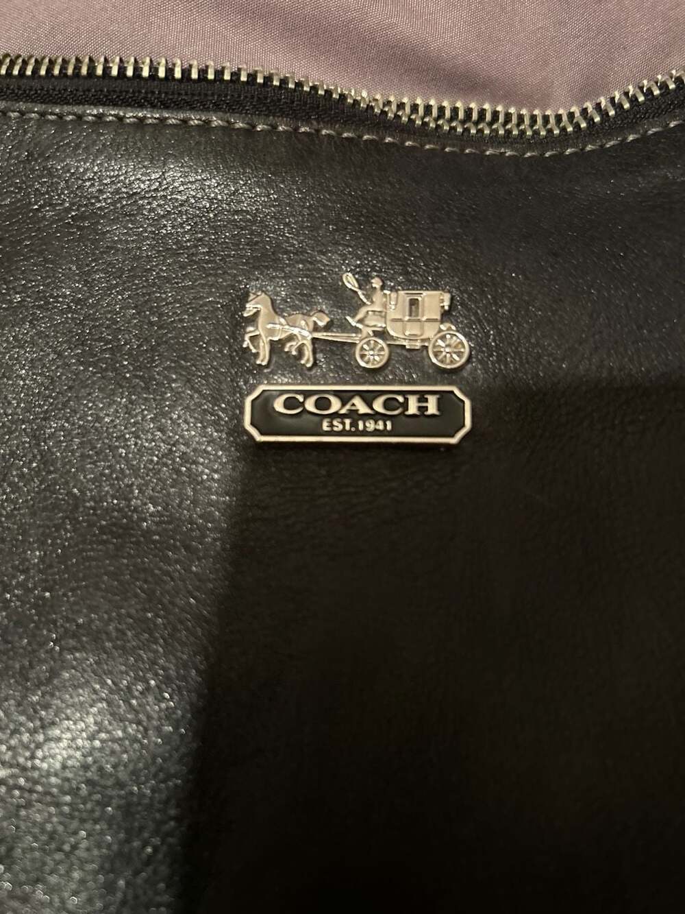 Coach Madison Black Leather Shoulder Bag Hobo 14314 - Picture 2 of 5
